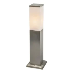 QAZQA staande buitenlampen malios zilverkleurig e27