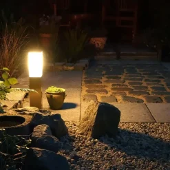 QAZQA staande buitenlampen malios zilverkleurig e27