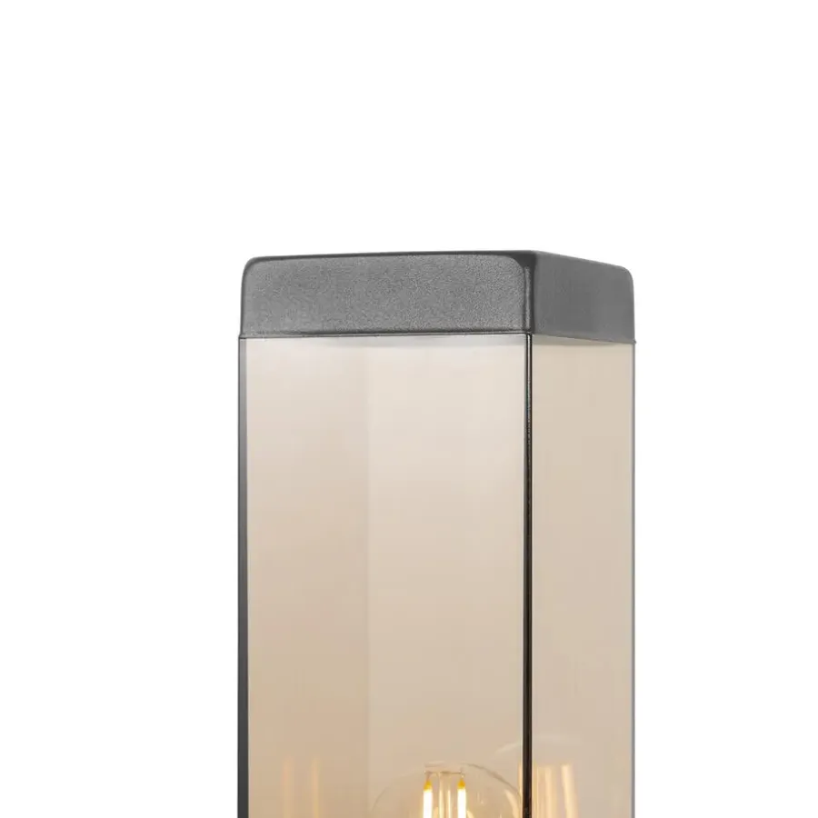 Staande Lampen-QAZQA staande buitenlampen malios bruin e27