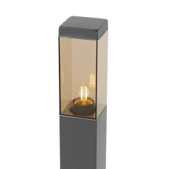 Staande Lampen-QAZQA staande buitenlampen malios bruin e27