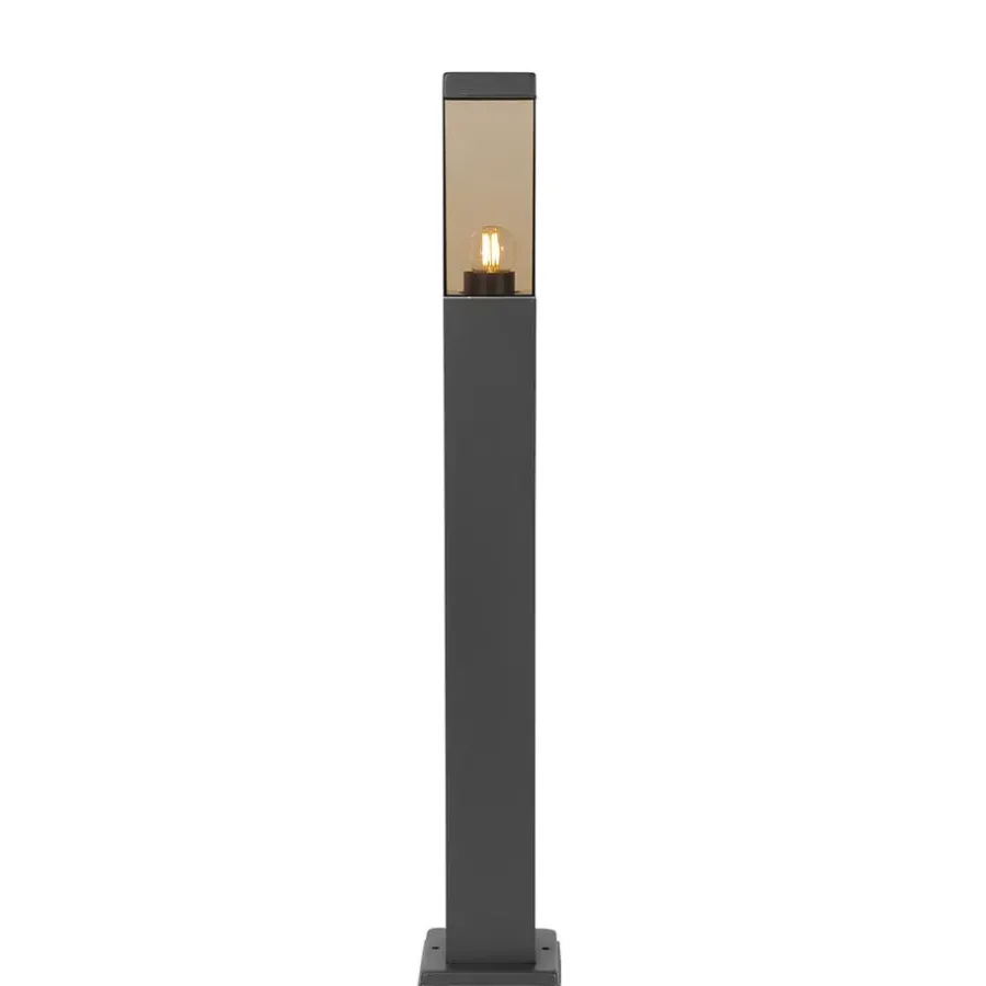 Staande Lampen-QAZQA staande buitenlampen malios bruin e27