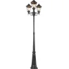 QAZQA staande buitenlampen havana zwart e27