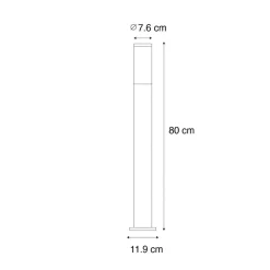Staande Lampen-QAZQA staande buitenlampen rox zilverkleurig e27