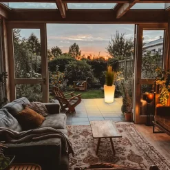 Staande Lampen-QAZQA staande buitenlampen verano wit e27