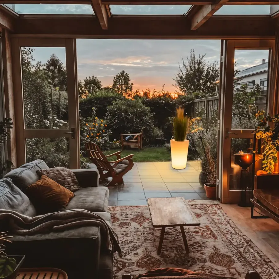 Staande Lampen-QAZQA staande buitenlampen verano wit e27