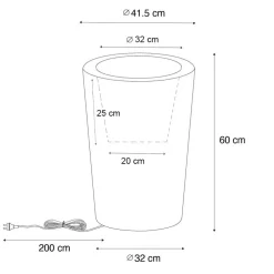 Staande Lampen-QAZQA staande buitenlampen verano wit e27