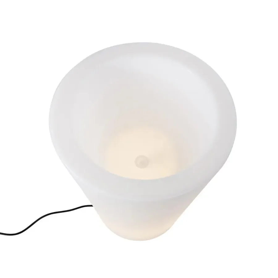 Staande Lampen-QAZQA staande buitenlampen verano wit e27