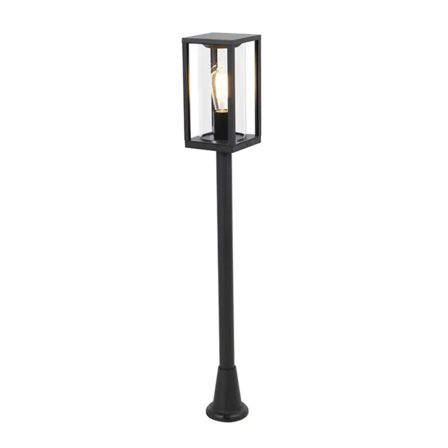 QAZQA staande buitenlampen charlois zwart e27