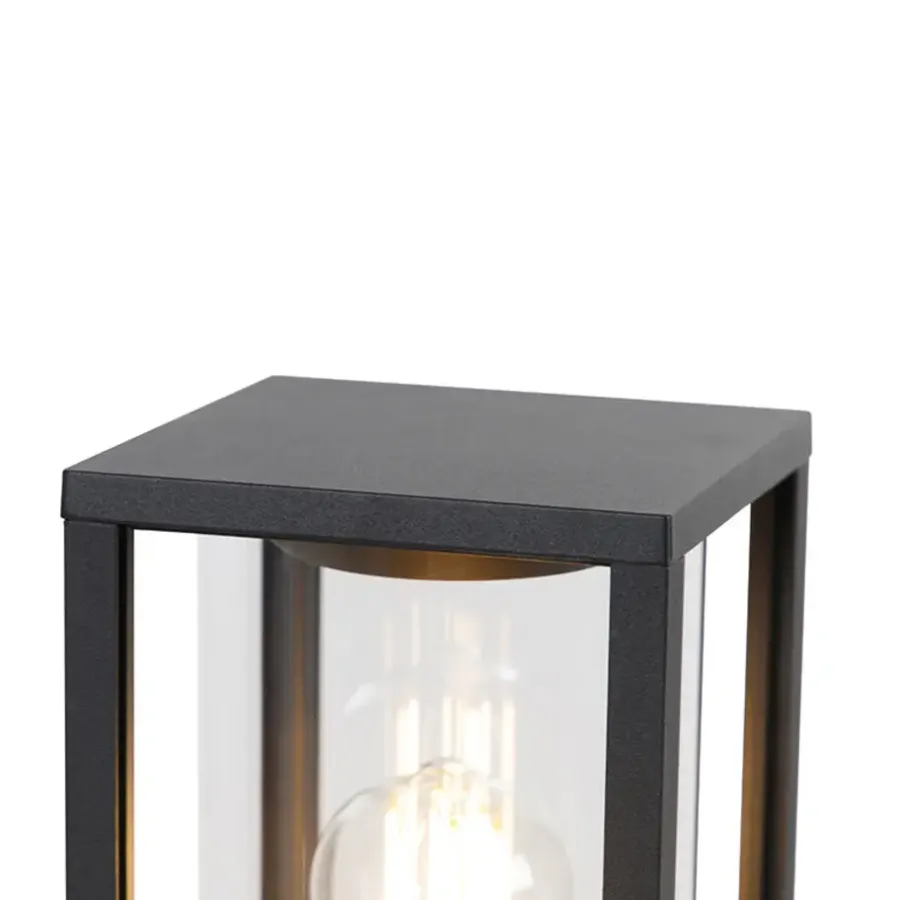 QAZQA staande buitenlampen charlois zwart e27