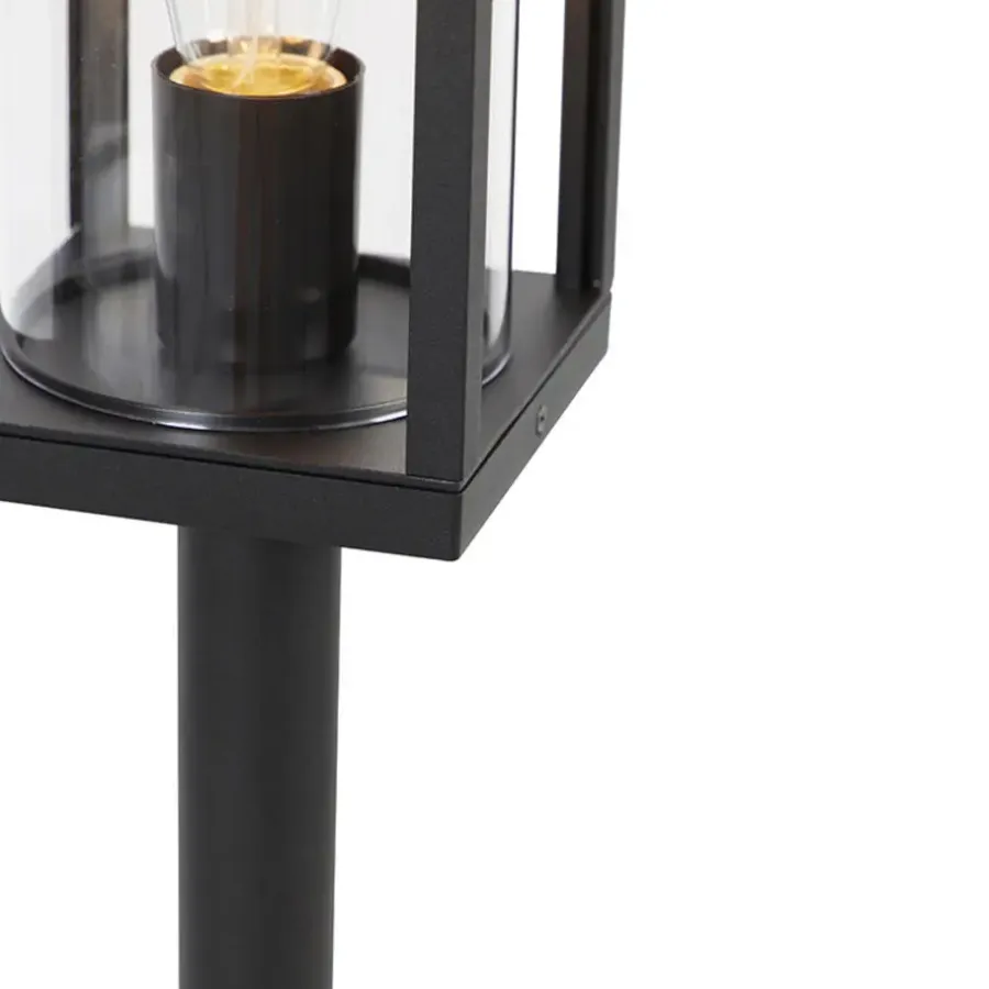 QAZQA staande buitenlampen charlois zwart e27