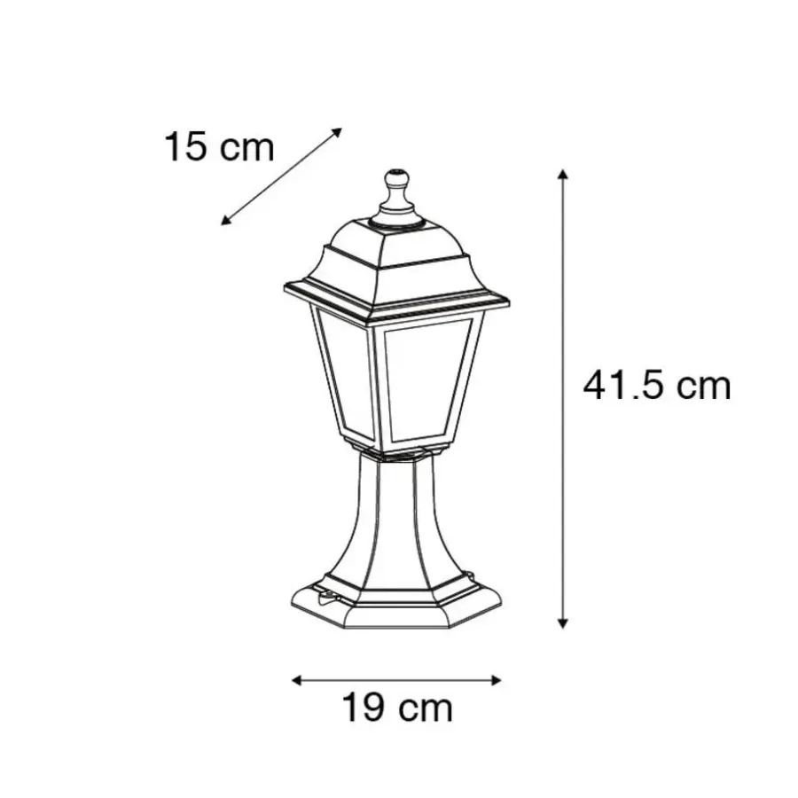 QAZQA staande buitenlampen capital goudkleurig e27