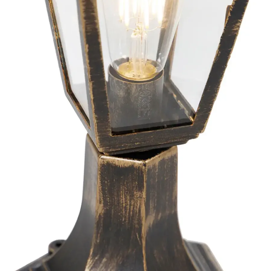 QAZQA staande buitenlampen capital goudkleurig e27