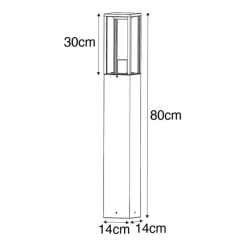 QAZQA staande buitenlampen charlois bronskleurig e27