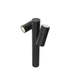 QAZQA staande buitenlampen duo zwart gu10