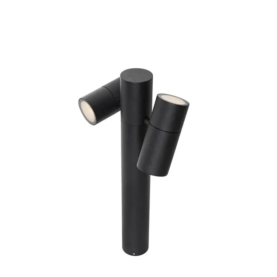 QAZQA staande buitenlampen duo zwart gu10