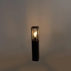 QAZQA staande buitenlampen charlois zwart e27