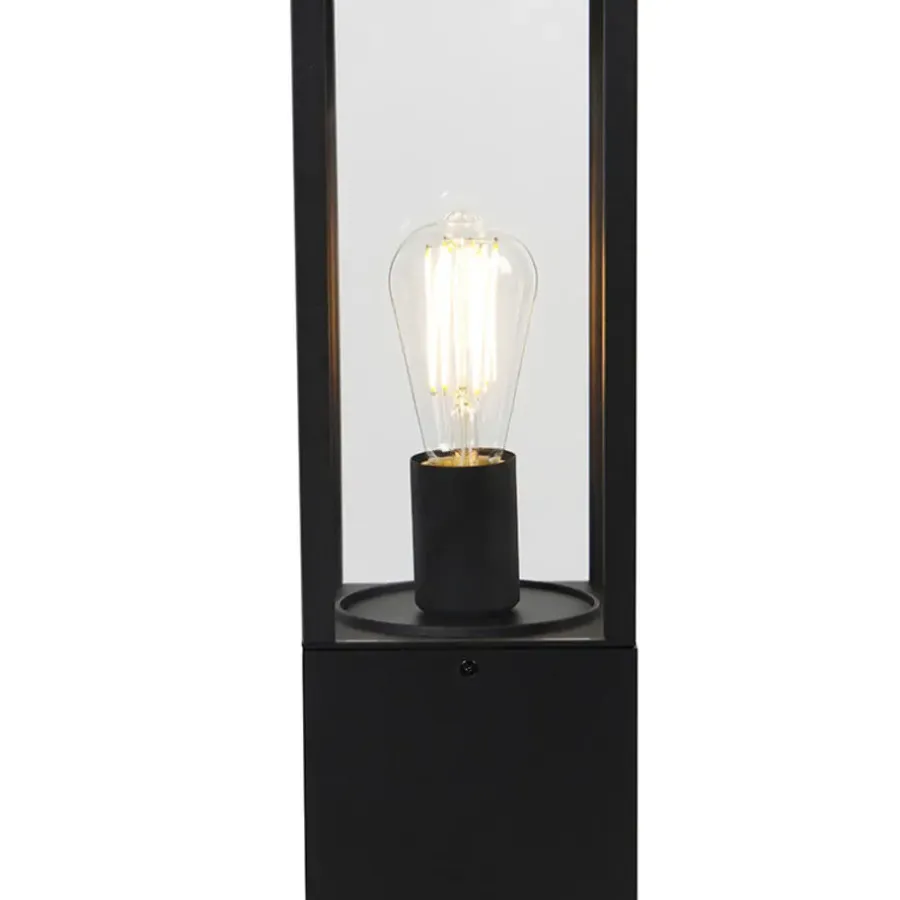 QAZQA staande buitenlampen charlois zwart e27