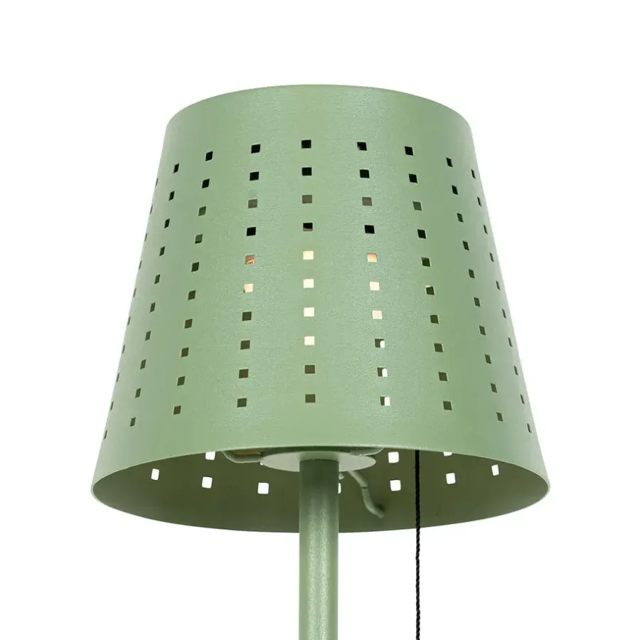 Staande Lampen-QAZQA staande buitenlampen ferre groen geïntegreerde led