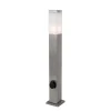 Staande Lampen-QAZQA staande buitenlampen malios zilverkleurig e27