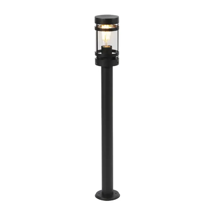 Staande Lampen-QAZQA staande buitenlampen gleam zwart e27