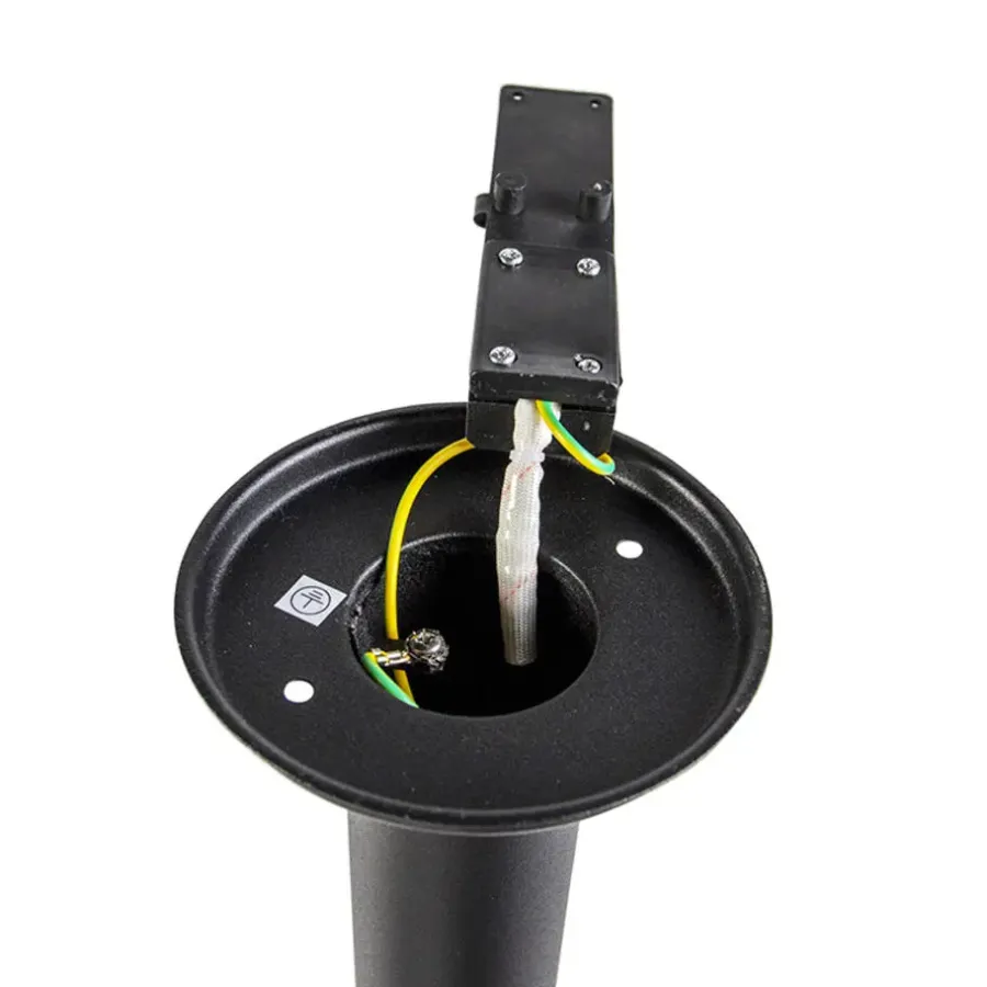 Staande Lampen-QAZQA staande buitenlampen gleam zwart e27