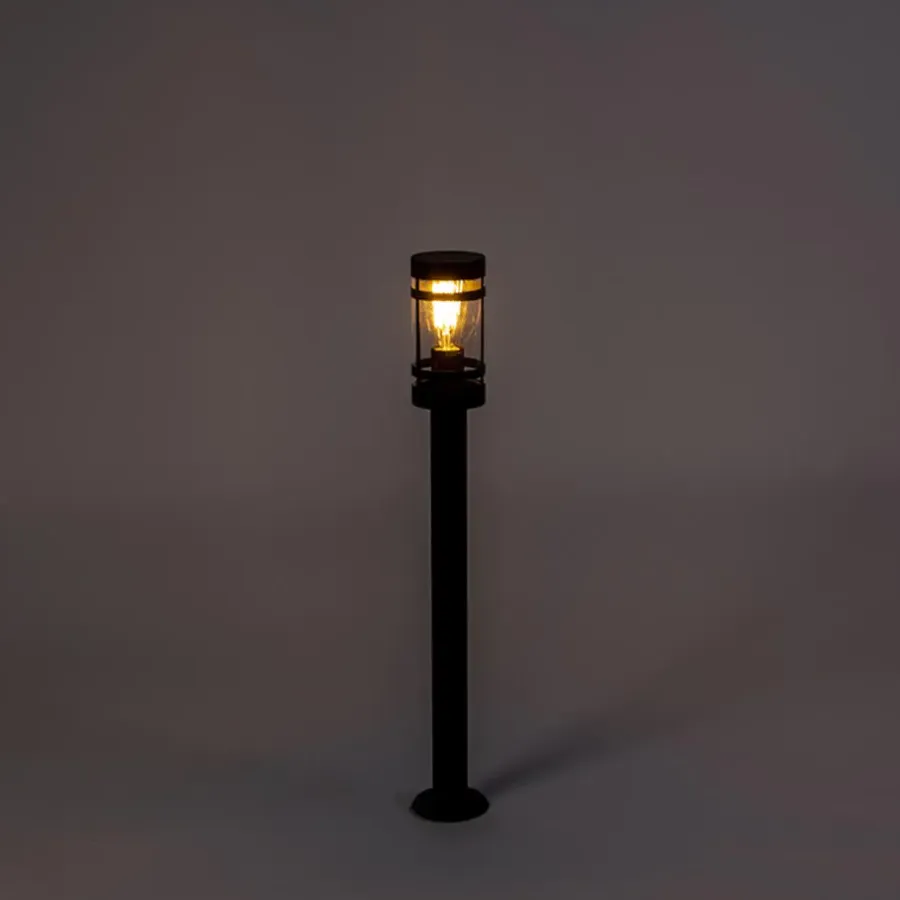 Staande Lampen-QAZQA staande buitenlampen gleam zwart e27