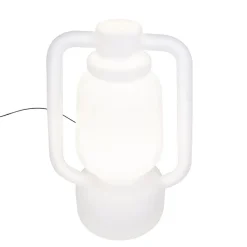 Staande Lampen-QAZQA staande buitenlampen storm wit e27