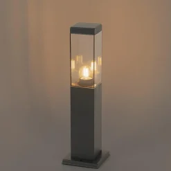 Staande Lampen-QAZQA staande buitenlampen malios bruin e27
