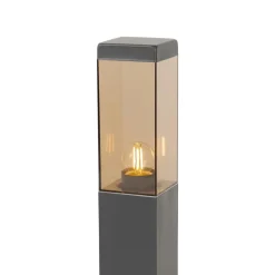 Staande Lampen-QAZQA staande buitenlampen malios bruin e27