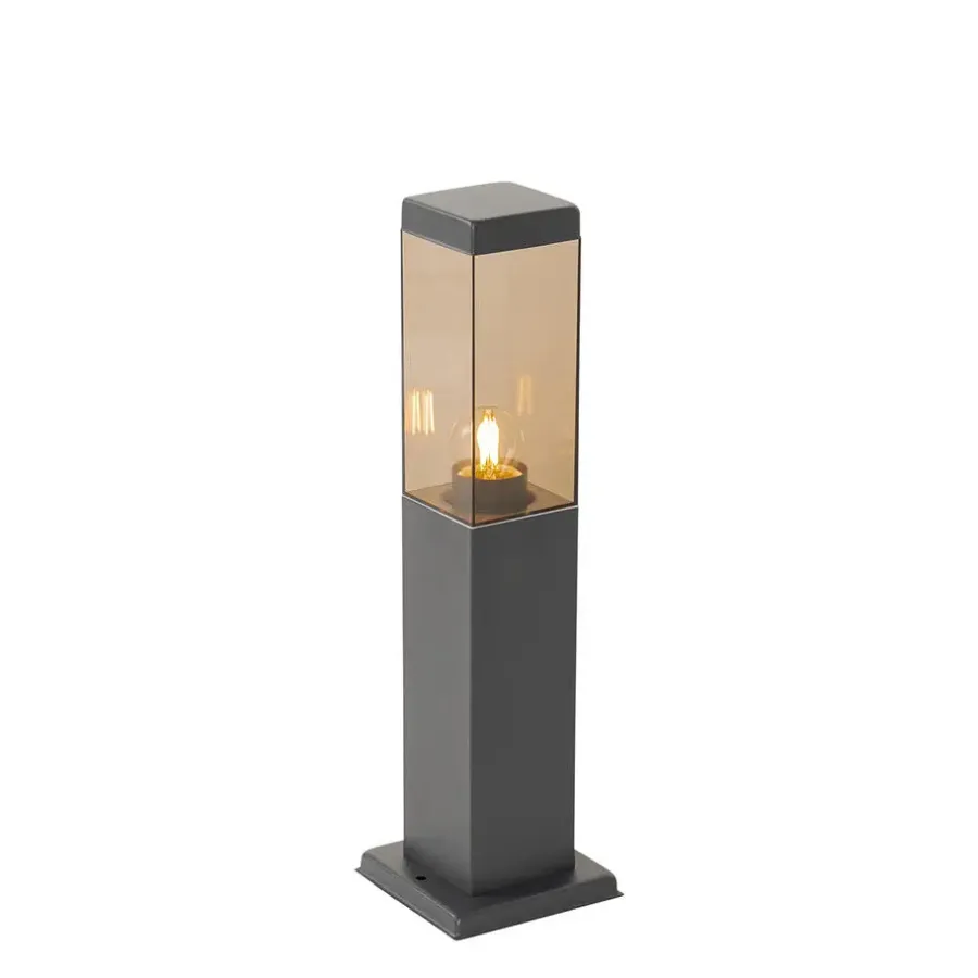 Staande Lampen-QAZQA staande buitenlampen malios bruin e27