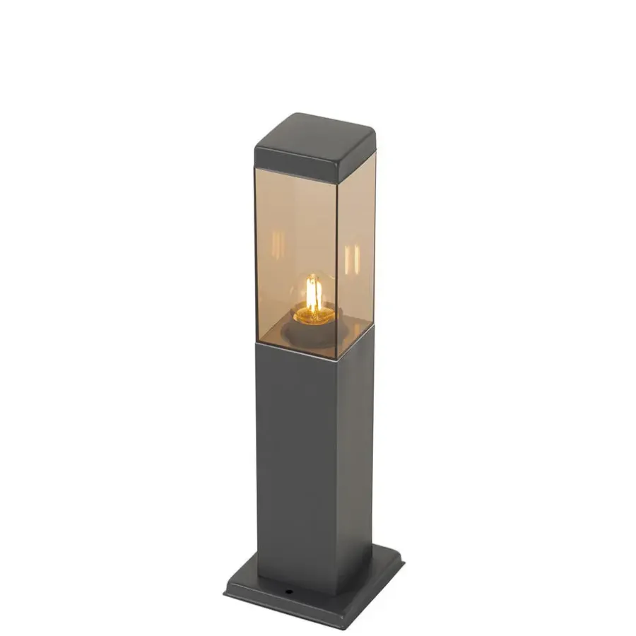 Staande Lampen-QAZQA staande buitenlampen malios bruin e27