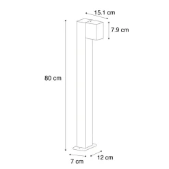 QAZQA staande buitenlampen baleno bronskleurig gu10