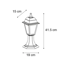 Staande Lampen-QAZQA staande buitenlampen capital zwart e27