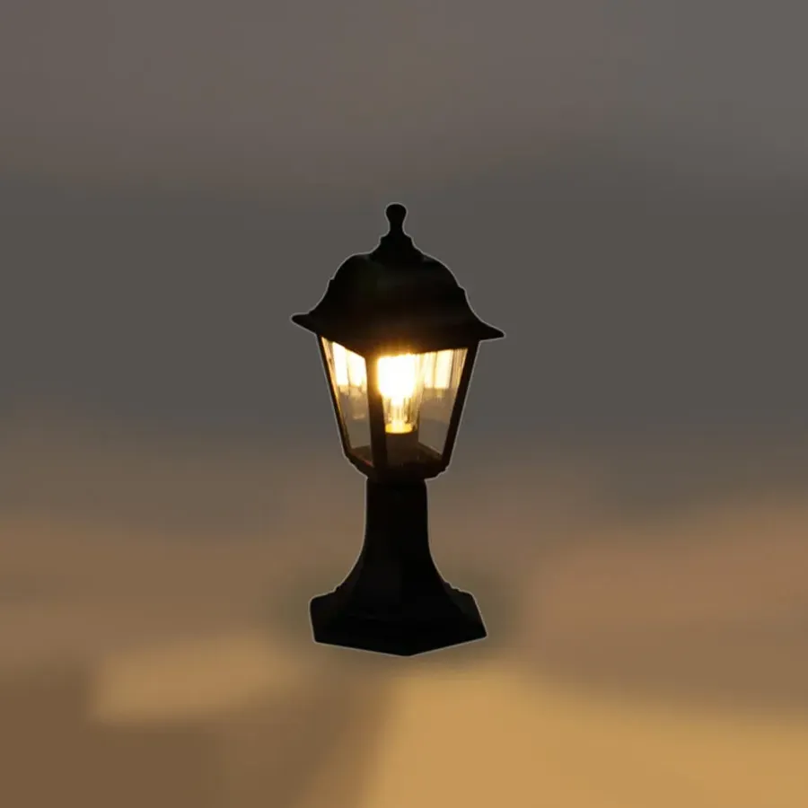 Staande Lampen-QAZQA staande buitenlampen capital zwart e27