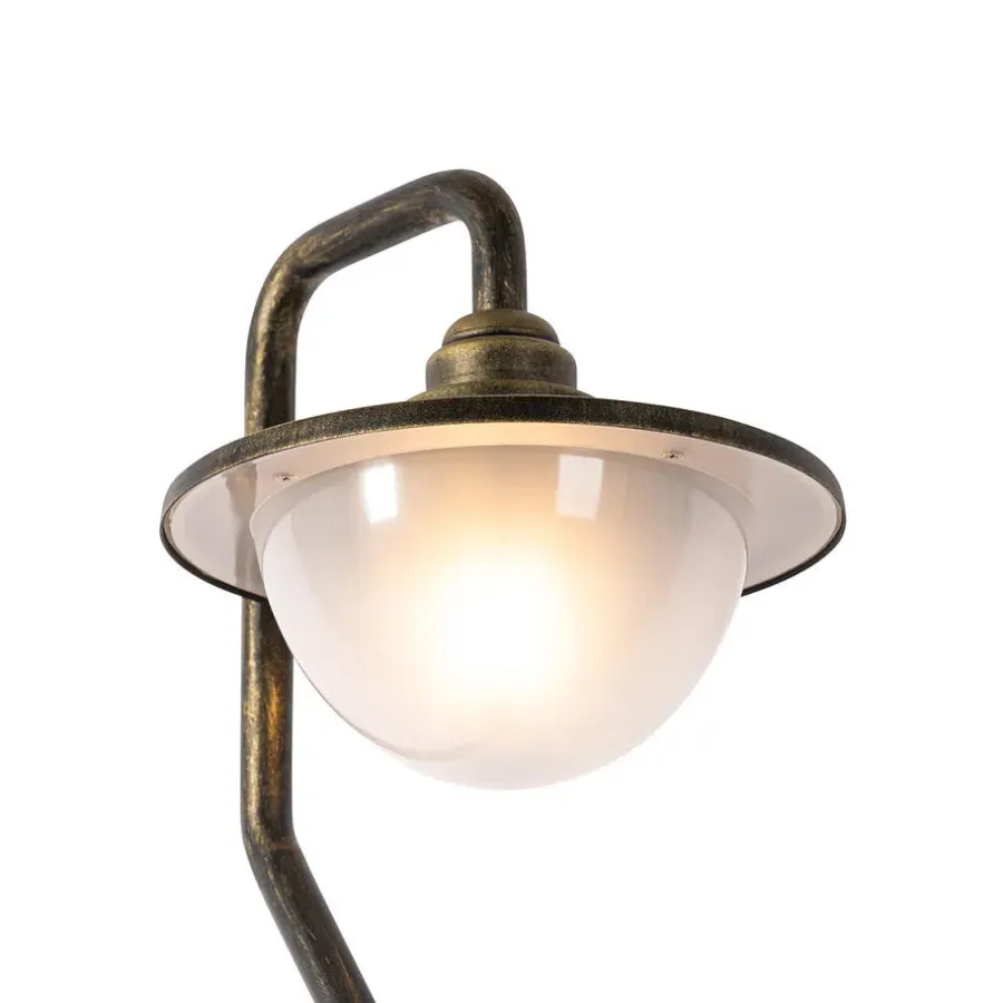 QAZQA staande buitenlampen bruges goudkleurig e27