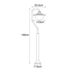 QAZQA staande buitenlampen bruges goudkleurig e27