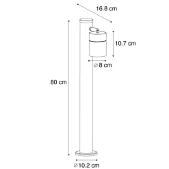 Buitenverlichting|Staande Lampen-QAZQA staande buitenlampen solo zwart gu10
