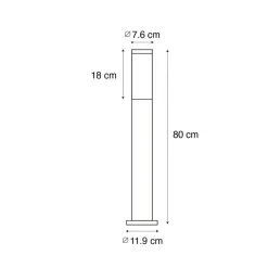 QAZQA staande buitenlampen rox bronskleurig e27