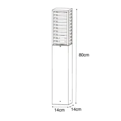 QAZQA staande buitenlampen reims zwart e27