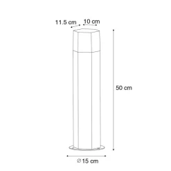 Buitenverlichting|Staande Lampen-QAZQA staande buitenlampen denmark zwart e27