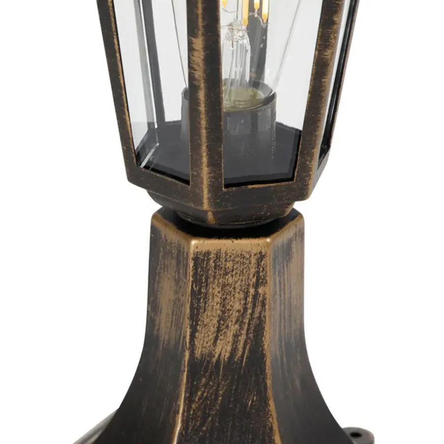 Staande Lampen-QAZQA staande buitenlampen new haven goudkleurig e27