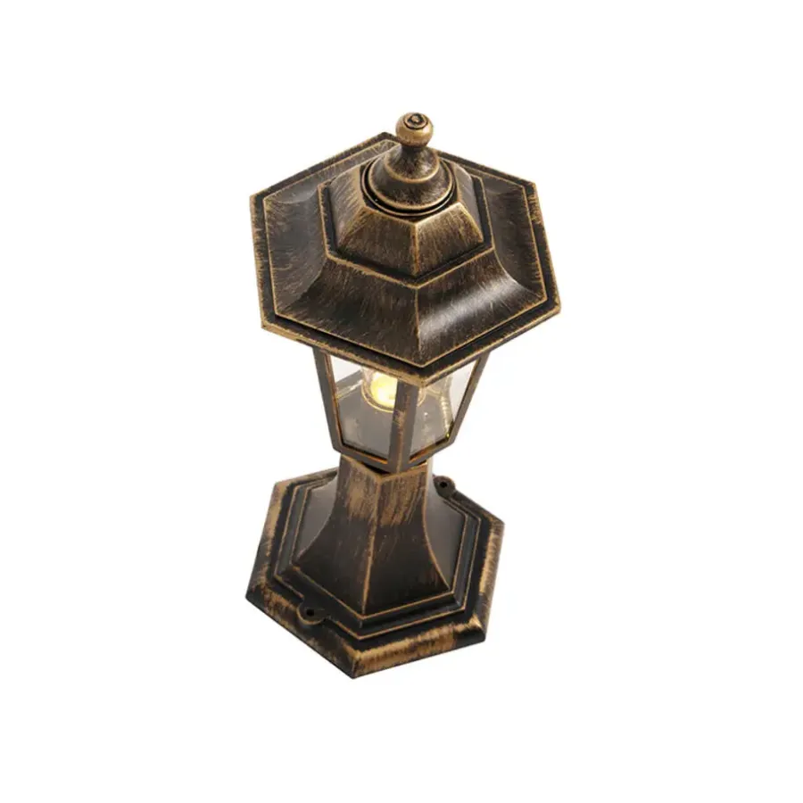 Staande Lampen-QAZQA staande buitenlampen new haven goudkleurig e27