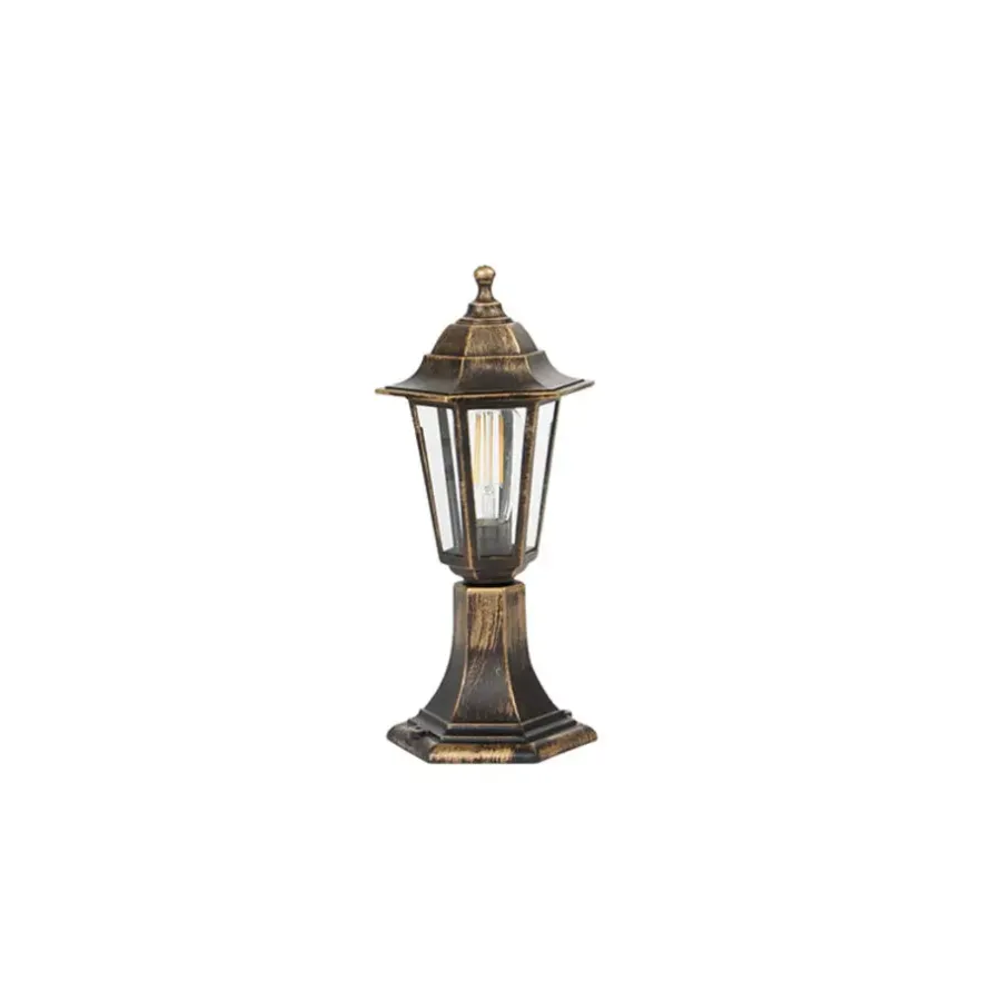 Staande Lampen-QAZQA staande buitenlampen new haven goudkleurig e27