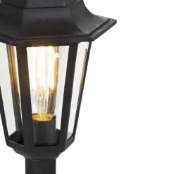 QAZQA staande buitenlampen new haven zwart e27