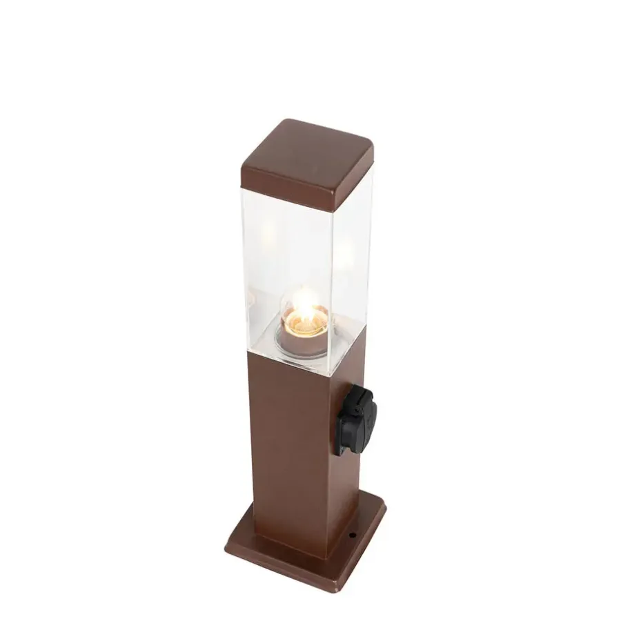 QAZQA staande buitenlampen malios bronskleurig e27