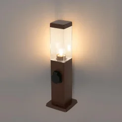 QAZQA staande buitenlampen malios bronskleurig e27