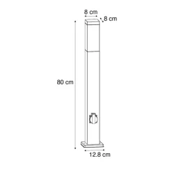 Buitenverlichting|Staande Lampen-QAZQA staande buitenlampen malios zwart e27