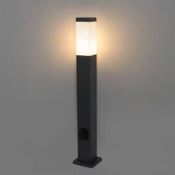 Buitenverlichting|Staande Lampen-QAZQA staande buitenlampen malios zwart e27
