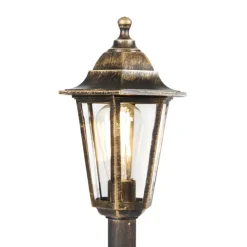 Staande Lampen-QAZQA staande buitenlampen new haven goudkleurig e27