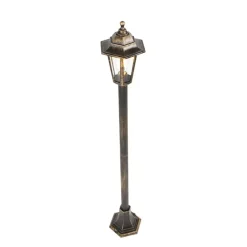 Staande Lampen-QAZQA staande buitenlampen new haven goudkleurig e27